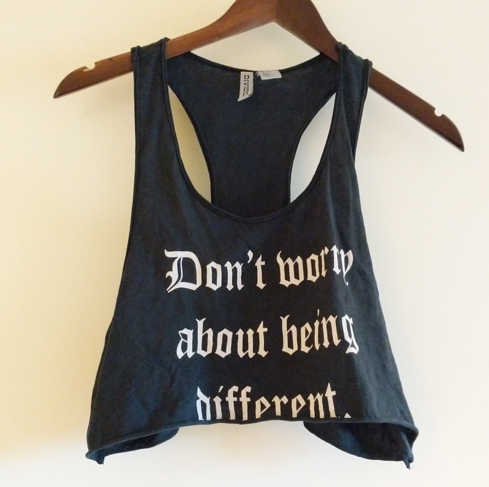 H&M Crop Tank Top Black XS